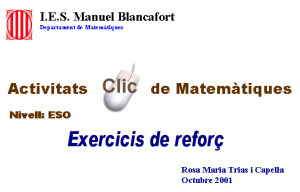 Reforç de matemàtiques